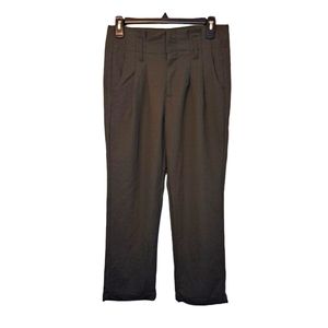 Indigo Rein Olive Green Soft Pleated Crops Office Size 5/26